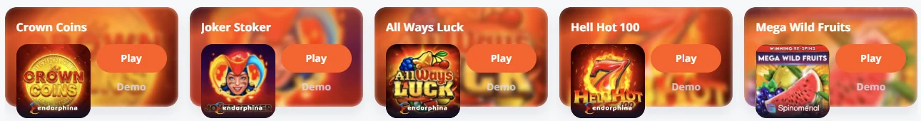 Vulkan Casino TOP Games